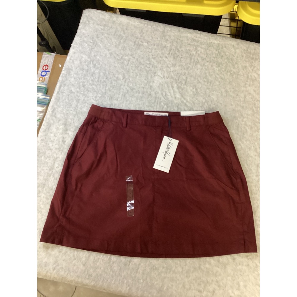 Walter Hagen Clubhouse 16"Skort Womens 14 Deep Merlot Stretch UPF 50+ WGH17464F